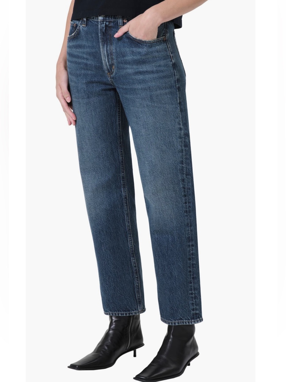 AGOLDE Valen High Waist Ankle Straight Leg in  Essence Size 28